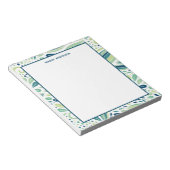 植物性の葉のパターンの名パーソナライズされた前 ノートパッド (アングル)