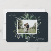 植物性の葉の緑のフォトフレーム日付を保存 (正面)