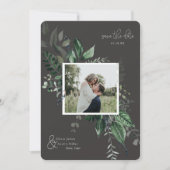 植物性の葉の緑のフォトフレーム日付を保存 (正面)