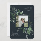 植物性の葉の緑のフォトフレーム日付を保存 (正面)