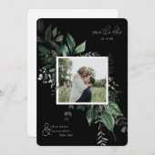 植物性の葉の緑のフォトフレーム日付を保存 (正面/裏面)