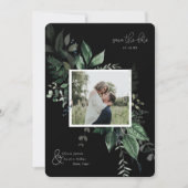 植物性の葉の緑のフォトフレーム日付を保存 (正面)