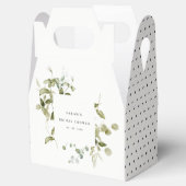 植物性の葉の葉の水の色ブライダルシャワー フェイバーボックス (オープン)