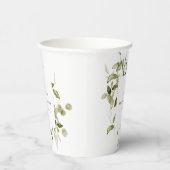 植物性の葉の葉の水の色ブライダルシャワー 紙コップ (右)