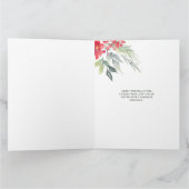 植物性の葉をテーマにしたクリスマスディナーパーティー カード (内部)