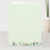 植物性の葉をテーマにしたクリスマスディナーパーティー カード (裏面)