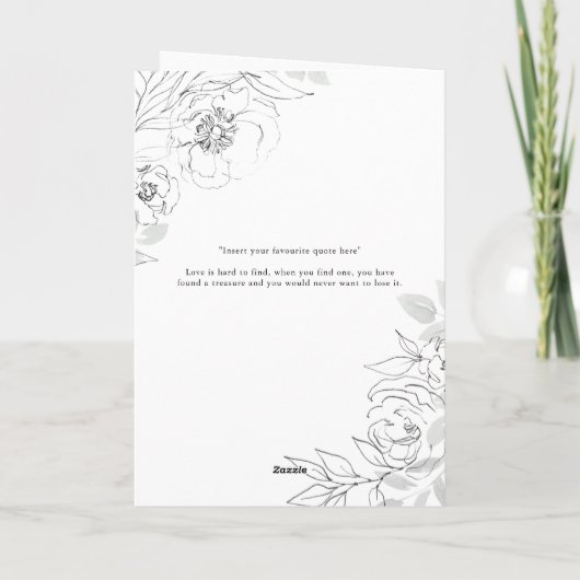 植物性の葉イラストレーション彼女のウズカード カード (裏面)