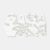 植物性の葉ブライダルシャワー フェイバーボックス (折り畳みなし)