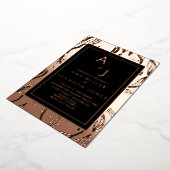 植物性の葉縁どの押し付け 箔招待状 (回転した状態)