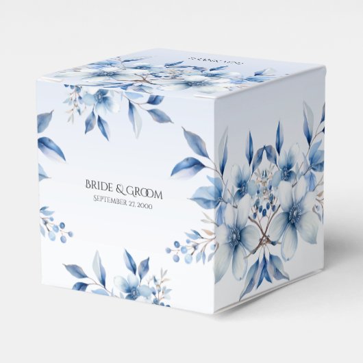 植物性の青い花好きボックス フェイバーボックス (正面サイド)