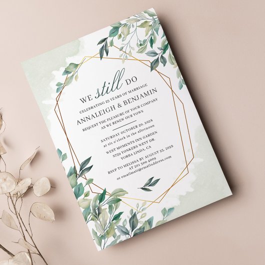 植物性の願いを書き換えるユーカリの緑結婚園 招待状