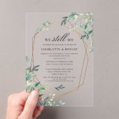 植物性の願いを書き換えるユーカリ結婚プタス アクリル招待状 (インサイチュ (ポータブル))