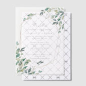 植物性の願いを書き換えるユーカリ結婚プタス ベラム紙招待状 (オフセット (招待状))