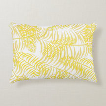 植物性の黄色と白のヤシのパターン（の模様が）ある葉