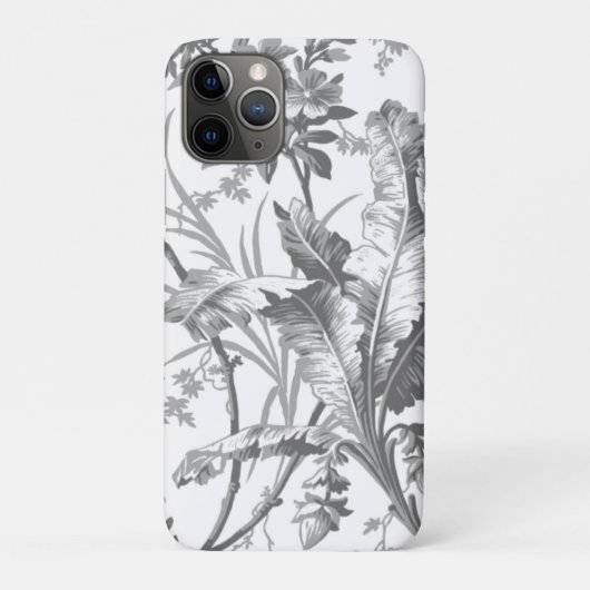 植物性の黒と白の陳腐な Case-Mate iPhoneケース (裏)