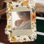 植物性はっきりした秋2写真誕生のお知らせ 招待状