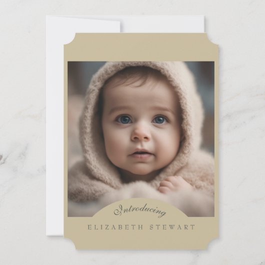 植物性はっきりした秋2写真誕生のお知らせ 招待状 (裏面)