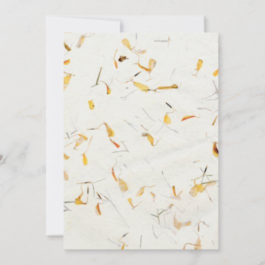 植物性ひまわり結婚フローラ 招待状 (裏面)