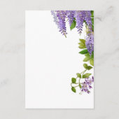 植物性ぶら下がった紫藤結婚の エンクロージャーカード (裏面)