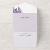 植物性ぶら下がった紫藤結婚の オールインワン招待状 (外側)