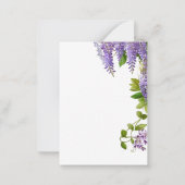 植物性ぶら下がった紫藤結婚の ノートカード (裏面)