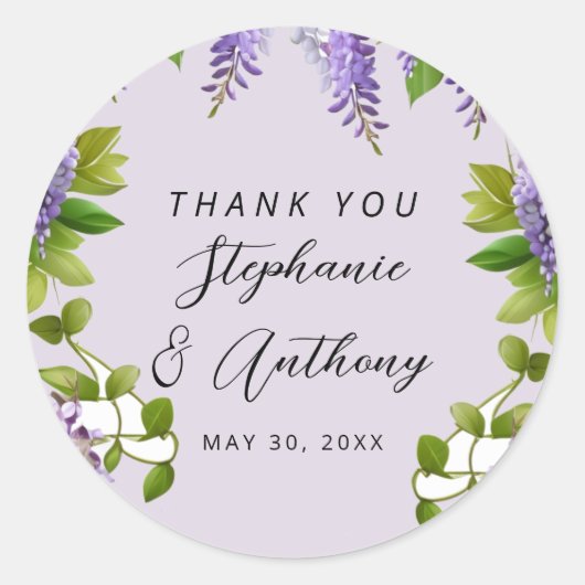 植物性ぶら下がった紫藤結婚の ラウンドシール (正面)