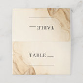 植物性アイボリークリームボヘミアンテクスチャードテーブル プレイスカード (外部開封)