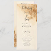 植物性アイボリークリームボヘミアンテクスチャ結婚ズ プログラム (正面/裏面)