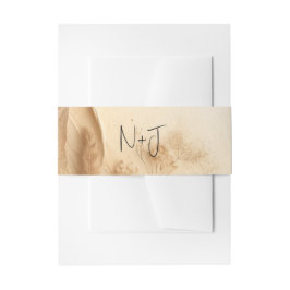 植物性アイボリークリームボヘミアンテクスチャ結婚ズ 招待状ベリーバンド