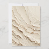 植物性アイボリークリームボヘミアンテクスチャ結婚ズ 招待状 (裏面)