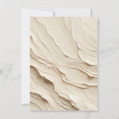 植物性アイボリークリームボヘミアンテクスチャ結婚ズ 招待状 (裏面)