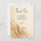 植物性アイボリークリームボヘミアンテクスチャ結婚ズ 招待状 (正面)