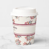 植物性アイボリー紫紅葉カスタマイズ 紙コップ (左)