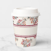 植物性アイボリー紫紅葉カスタマイズ 紙コップ (裏面)