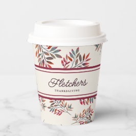 植物性アイボリー紫紅葉カスタマイズ 紙コップ
