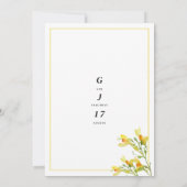 植物性イエローオレンジグリーン春フローラ結婚ズ 招待状 (裏面)