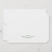 植物性イニシャル写真誕生発表 案内状 (裏面)