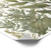 植物性イラストの入り組んだ模様 ポスター (角)