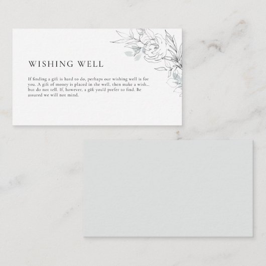 植物性イラストレーションウィッシングウェルエンクロージャカード エンクロージャーカード (正面/裏面)