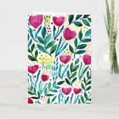 植物性イラストレーションハッピーバースデー 箔シーズンカード (裏面)