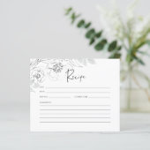 植物性イラストレーションブライダルシャワーレシピカード (スタンド正面)