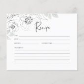 植物性イラストレーションブライダルシャワーレシピカード (正面)