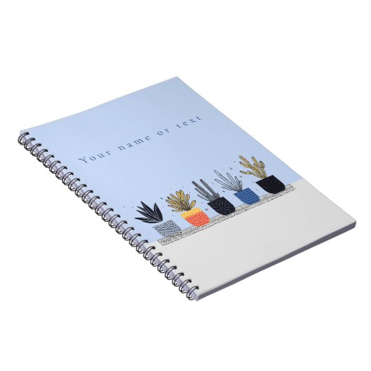 植物性イラストレーションモダンハウス植物 ノートブック (右側)