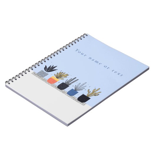 植物性イラストレーションモダンハウス植物 ノートブック (左側)