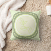 植物性イラストレーション付き枕 クッション (ブランケット)