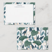 植物性イラストレーション名前をカスタムする ノートカード (正面/裏面)