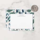 植物性イラストレーション名前をカスタムする ノートカード (正面/裏面インサイチュ)