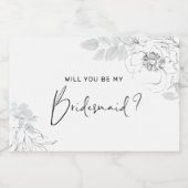 植物性イラストレーション花嫁キャンドルラベル フードラベル (シングルラベル)