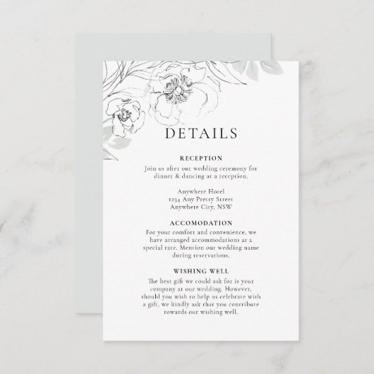 植物性イラストレーション詳細エンクロージャカード エンクロージャーカード (正面/裏面)