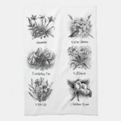 植物性イラストレーション キッチンタオル (縦)